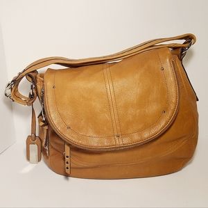B. Makowsky Leather Shoulder Crossbody Purse